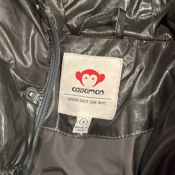 Appaman girls size 8 winter puffer coat. Galaxy grey. - Picture 5 of 10
